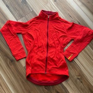 M’s Mavic polartec fleece cycling bike jacket. Red- size M
